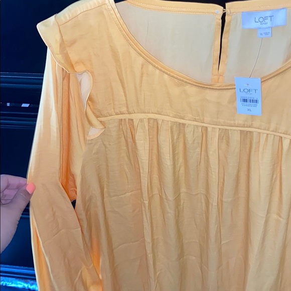 Yellow long sleeve ruffled blouse - Picture 3 of 4